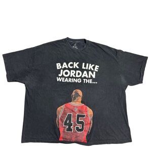 Bobby Fresh Back Like Jordan Men’s Tshirt Black Size 4XL BF Basketball